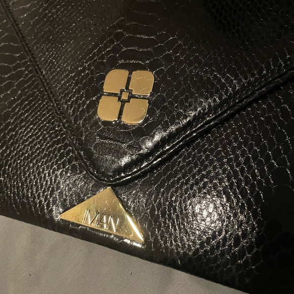 IMAN Black Clutch Envelope Bag - Picture 2 of 8